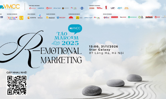 Sự kiện VMCC Táo MarCom 2025 sẽ chính thức diễn ra vào lúc 13h00, ngày 31/1/2026 tại Star Galaxy, 87 Láng Hạ, Hà Nội.