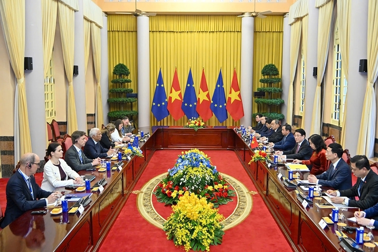 Quang cảnh hội đàm. Ảnh: TTXVN