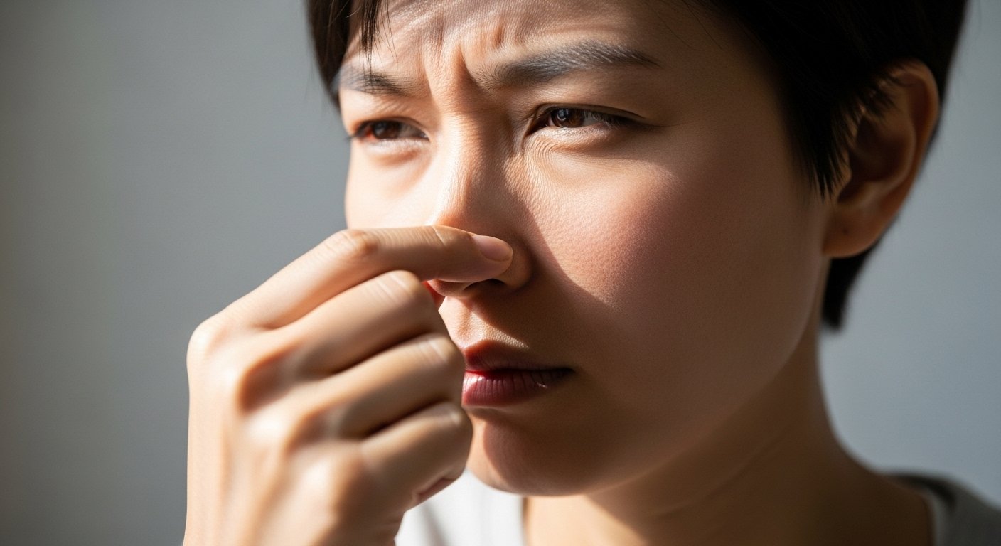 Bệnh nhân bị viêm mũi do thuốc và viêm mũi xoang mạn tính đợt cấp.