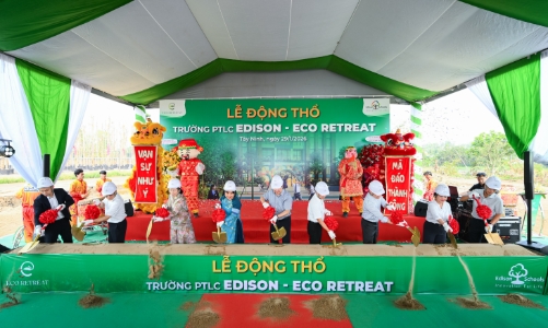 Động thổ tổ hợp giáo dục phổ thông liên cấp Edison, trường học tiên phong trong đổi mới sáng tạo toàn quốc tại đô thị Eco Retreat 