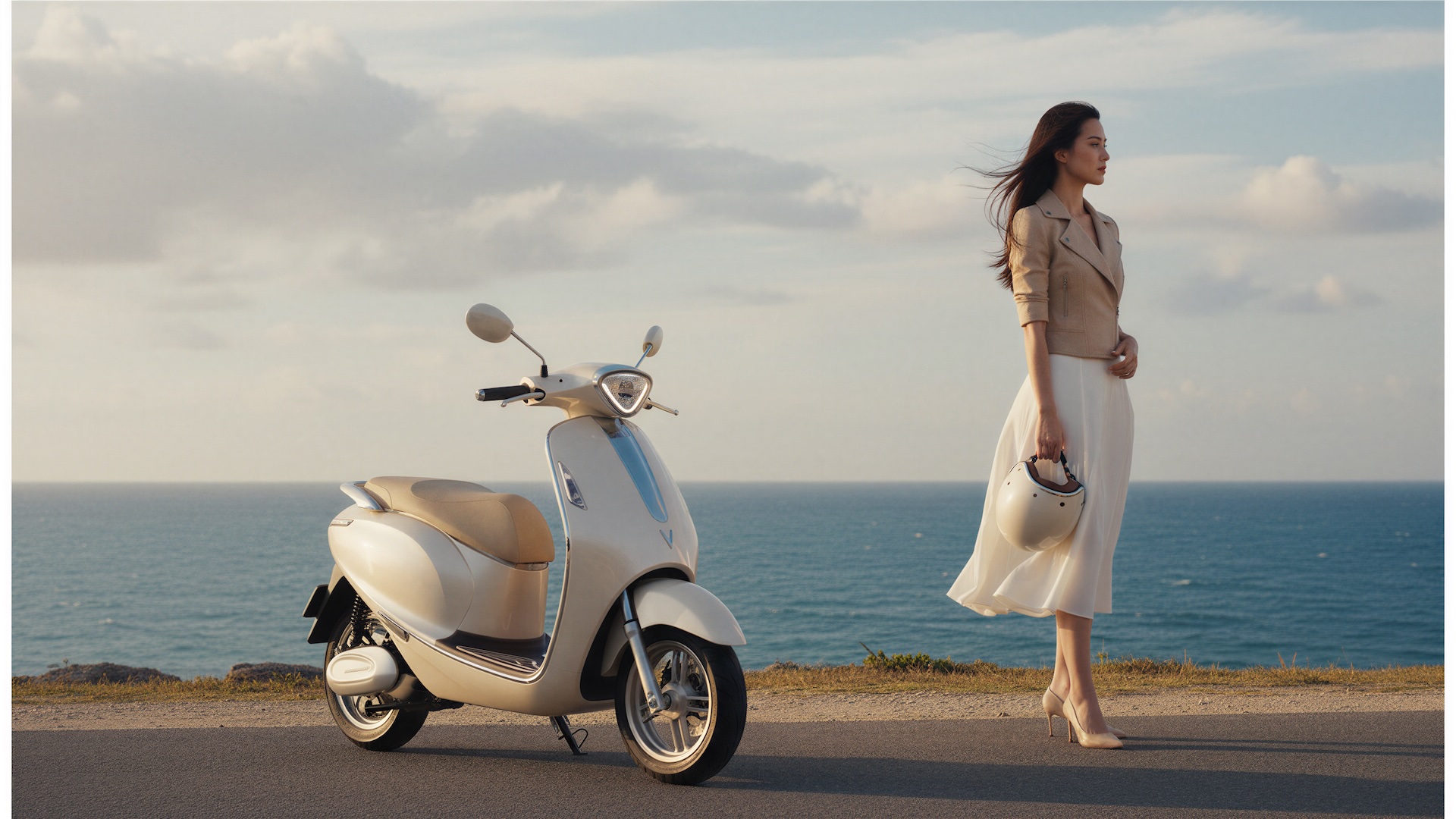 <i>Sadie - một trong những mẫu xe máy điện cao cấp mới của VinFast.</i>