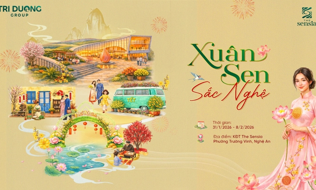 Sắp diễn ra chuỗi sự kiện Tết “Xuân Sen - Sắc Nghệ” tại The Sensia
