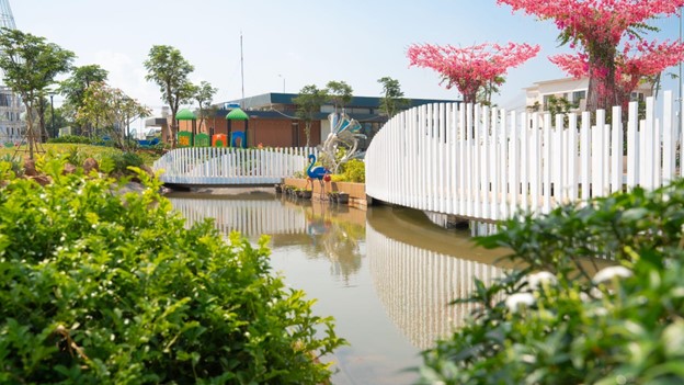 Cảnh quan nội khu The Link City đã hoàn thiện. Ảnh: The Link City.