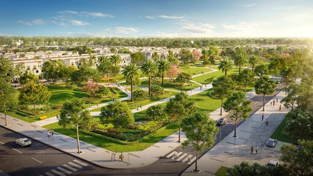 Không gian sống xanh mát ngay trung tâm hành chính Dầu Giây. Ảnh:&nbsp;The Link City.