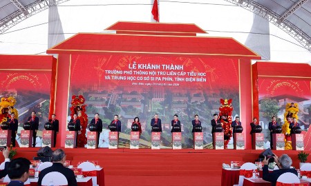 Tổng Bí thư Tô Lâm dự lễ khánh thành Trường Phổ thông nội trú liên cấp Tiểu học và THCS Si Pa Phìn, Điện Biên