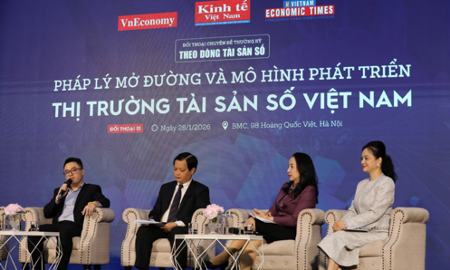 Đối thoại “Pháp lý mở đường và mô hình phát triển thị trường tài sản số Việt Nam”.