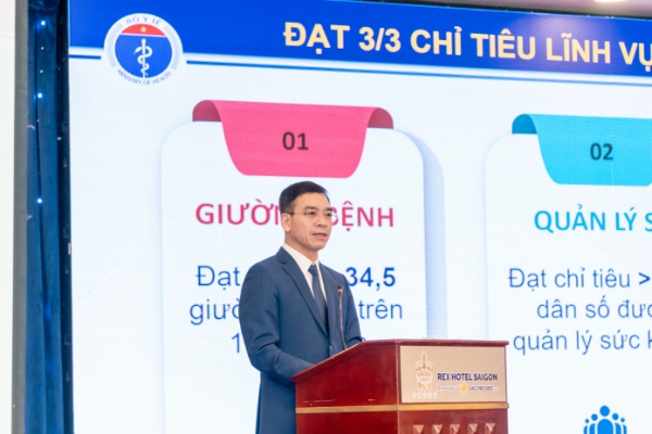 TS-BS Hà Anh Đức, Cục trưởng Cục Quản lý Khám, chữa bệnh, báo cáo các nhiệm vụ trọng tâm của công tác khám chữa bệnh năm 2026.