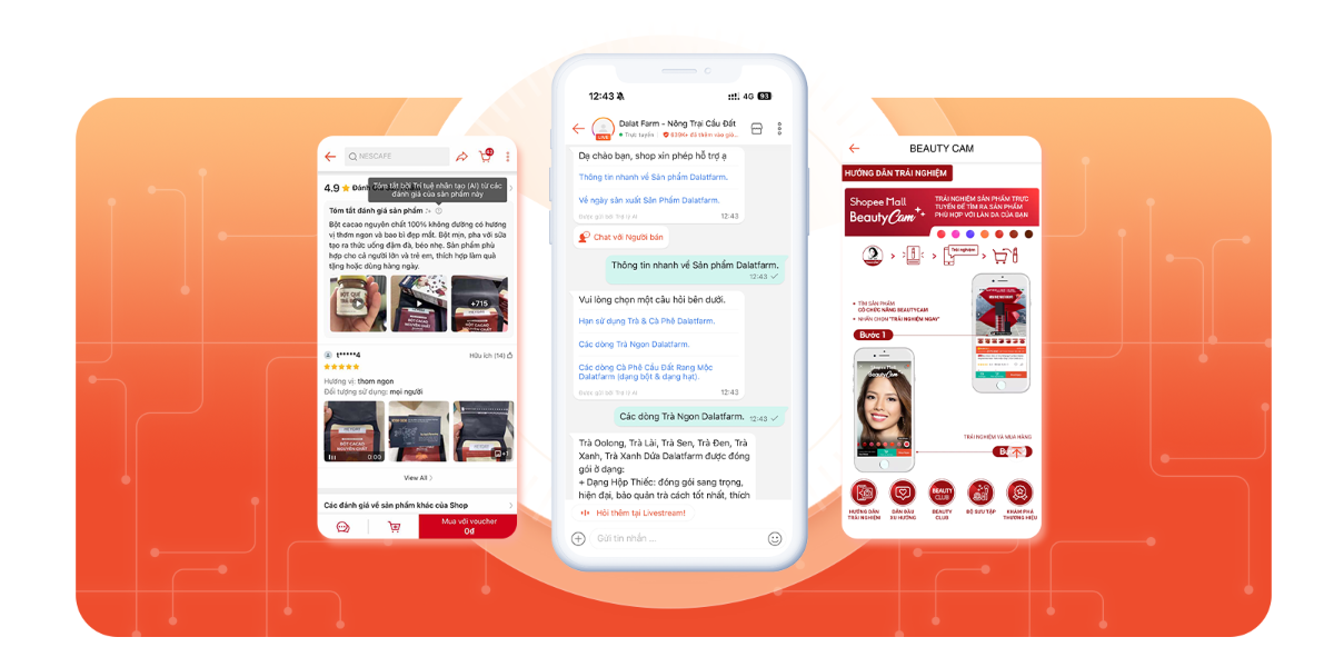 Shopee đầu tư các công cụ, đặc biệt AI với mục tiêu gia tăng trải nghiệm người mua, hỗ trợ vận hành cho nhà bán.&nbsp;Ảnh:&nbsp;Shopee Việt Nam.