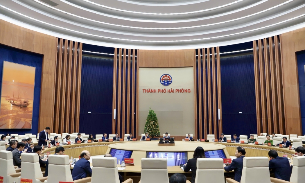 Toàn cảnh phiên họp của thành phố Hải Phòng