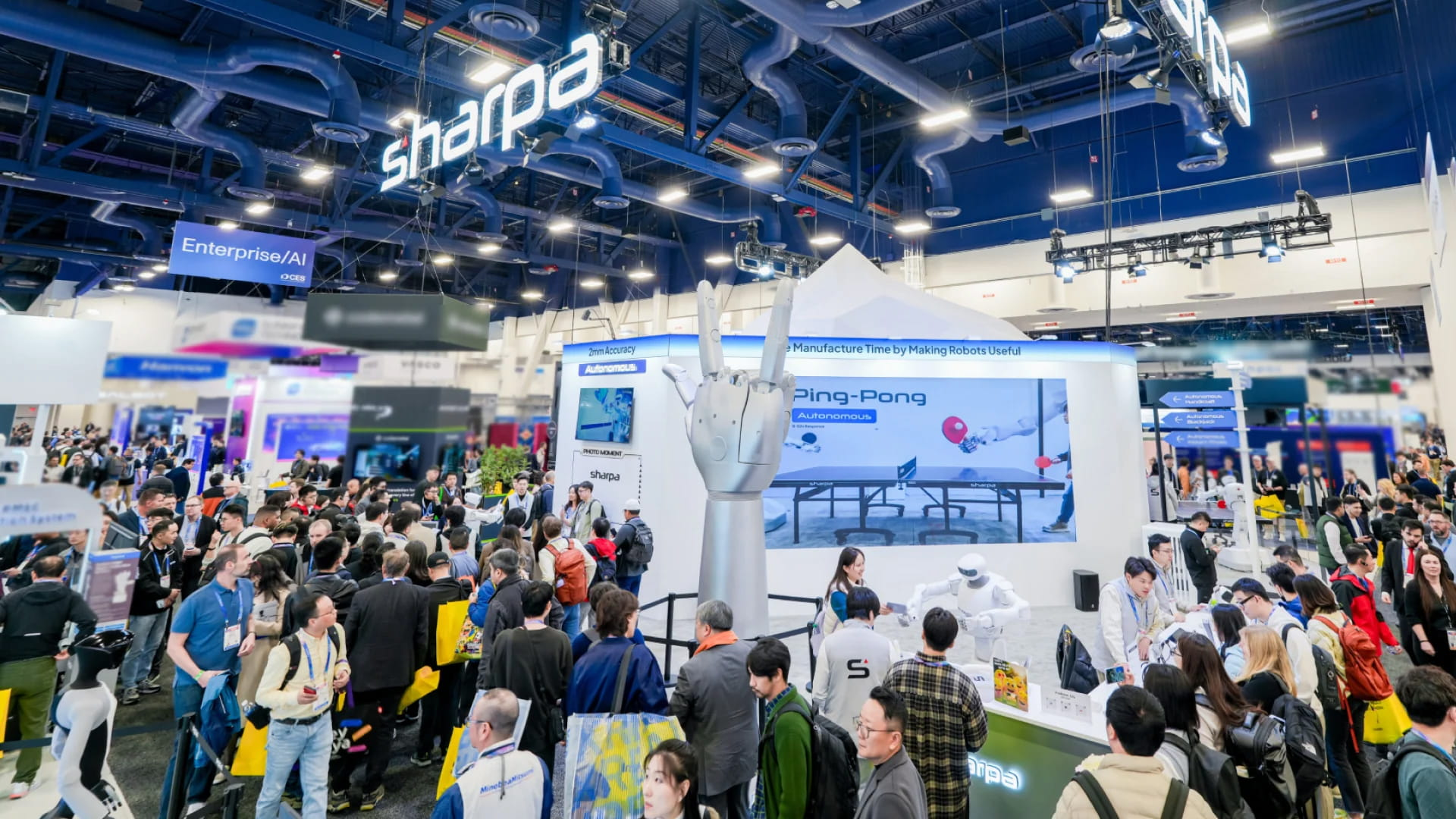 Gian hàng của Sharpa tại Triển lãm CES 2026. Nguồn ảnh: Sharpa.