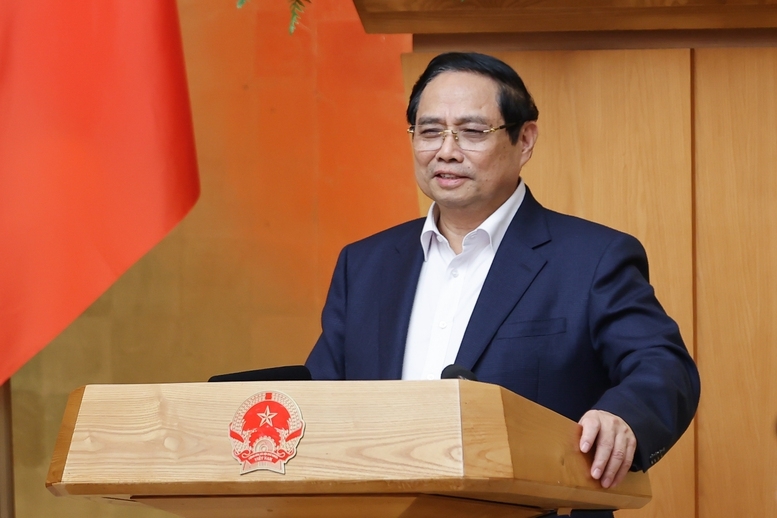 Thủ tướng Phạm Minh Chính phát biểu khai mạc phiên họp Chính phủ thường kỳ tháng 1/2026 - Ảnh: VGP