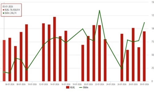 Thanh khoản HNX tháng 1/2026 tăng 31,41%, nhà đầu tư nước ngoại bán ròng