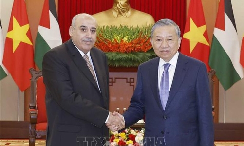 Tổng Bí thư Tô Lâm tiếp Chủ tịch Hạ viện Jordan Mazen Turki El Qadi