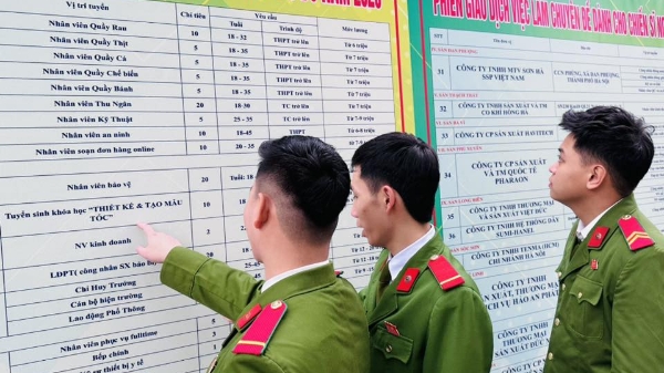 Gần 2.000 cơ hội việc làm cho chiến sĩ nghĩa vụ công an Hà Nội
