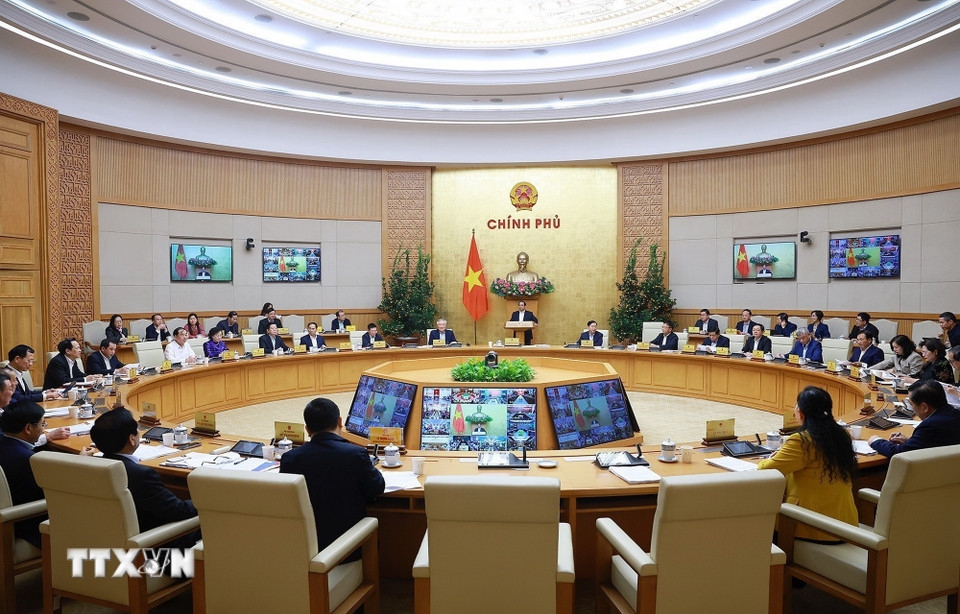 Phiên họp Chính phủ thường kỳ tháng 1/2026. Ảnh: TTXVN