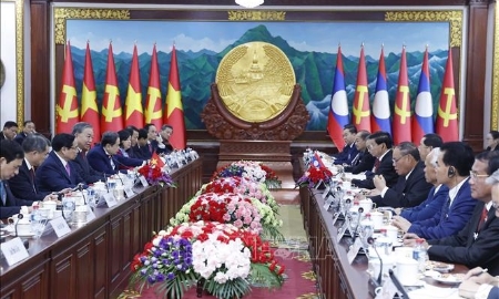 Tổng Bí thư Tô Lâm hội đàm với lãnh đạo Lào: Thống nhất trọng tâm hợp tác chiến lược