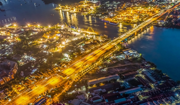 Cầu Đồng Nai về đêm - Ảnh: Lò Văn Hợp (Ảnh minh họa)