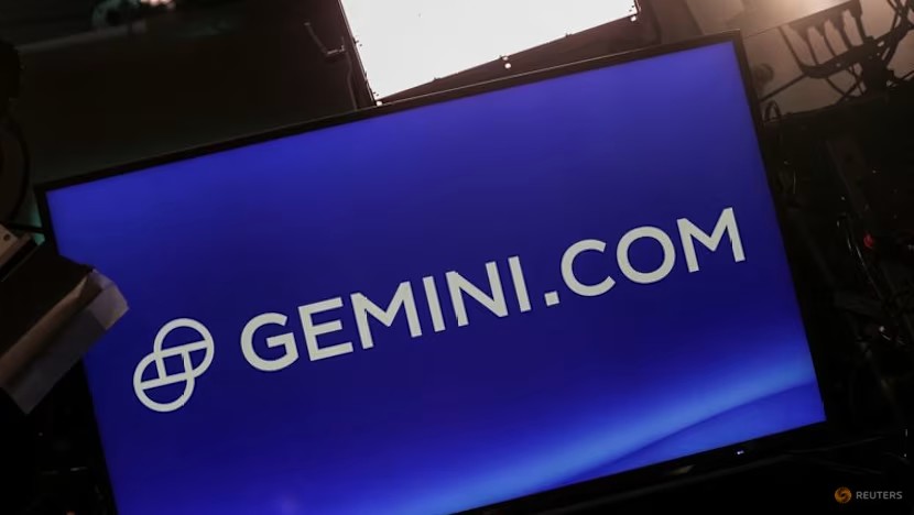 Màn hình hiển thị logo Gemini trong ngày công ty thực hiện IPO tại sàn Nasdaq MarketSite ở New York (Mỹ). Ảnh : Reuters/Jeenah Moon