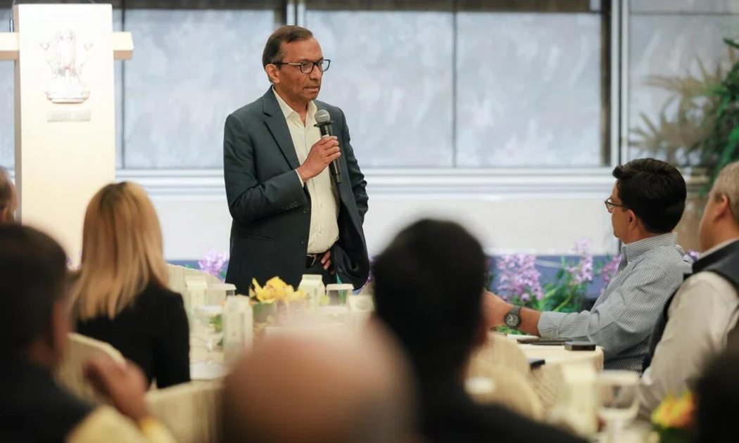 Tiến sĩ Pawan Goenka có mặt tại Singapore ngày để tham dự Hội nghị Thượng đỉnh Không gian đầu tiên của Singapore nhằm thu hút sự quan tâm của các nhà đầu tư địa phương đối với các start-up không gian Ấn Độ. Ảnh: Gavin Foo