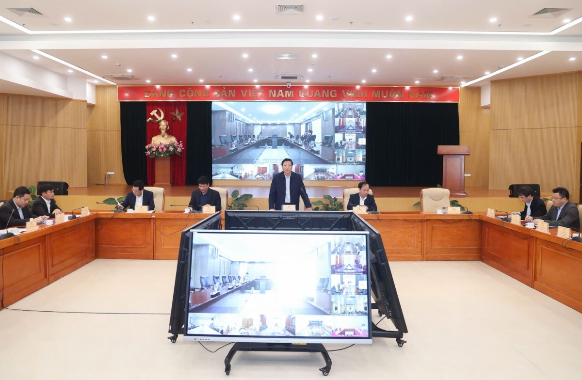 Hội nghị giao ban của Bộ Xây dựng. Ảnh: BXD