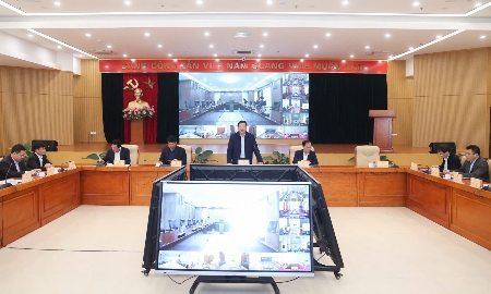 Hội nghị giao ban của Bộ Xây dựng. Ảnh: BXD