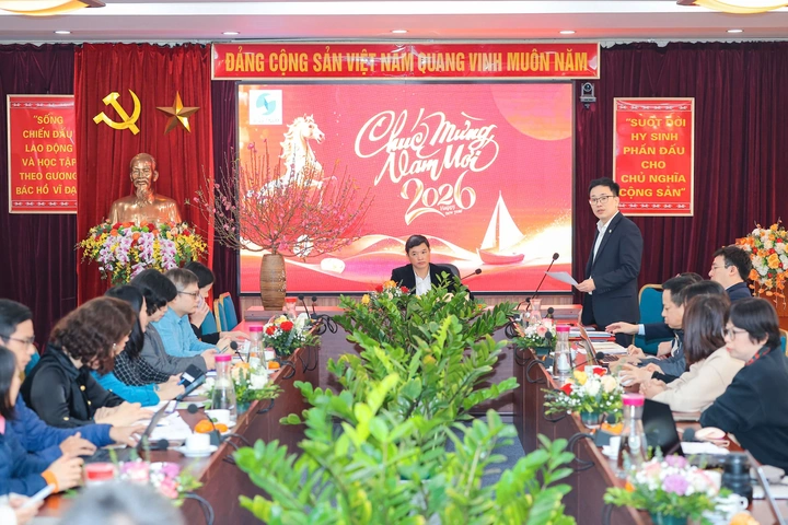 Ông Nguyễn Hoàng Giang, Phó Cục trưởng Cục Sở hữu trí tuệ, báo cáo kết quả hoạt động của Cục. 