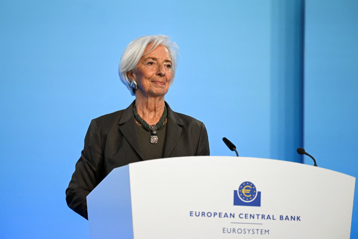 Chủ tịch ECB Christine Lagarde tại một cuộc họp báo vào ngày 5/2/2026-  Ảnh: Reuters.