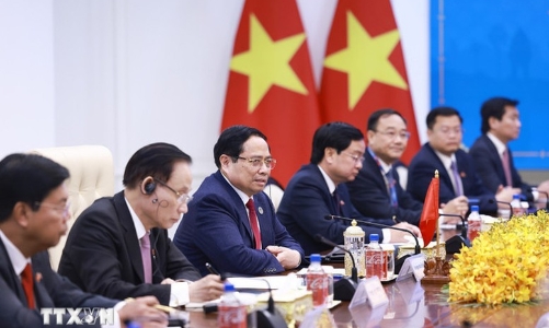 Thủ tướng Phạm Minh Chính hội kiến Thủ tướng Campuchia Hun Manet: Thúc đẩy hợp tác song phương toàn diện
