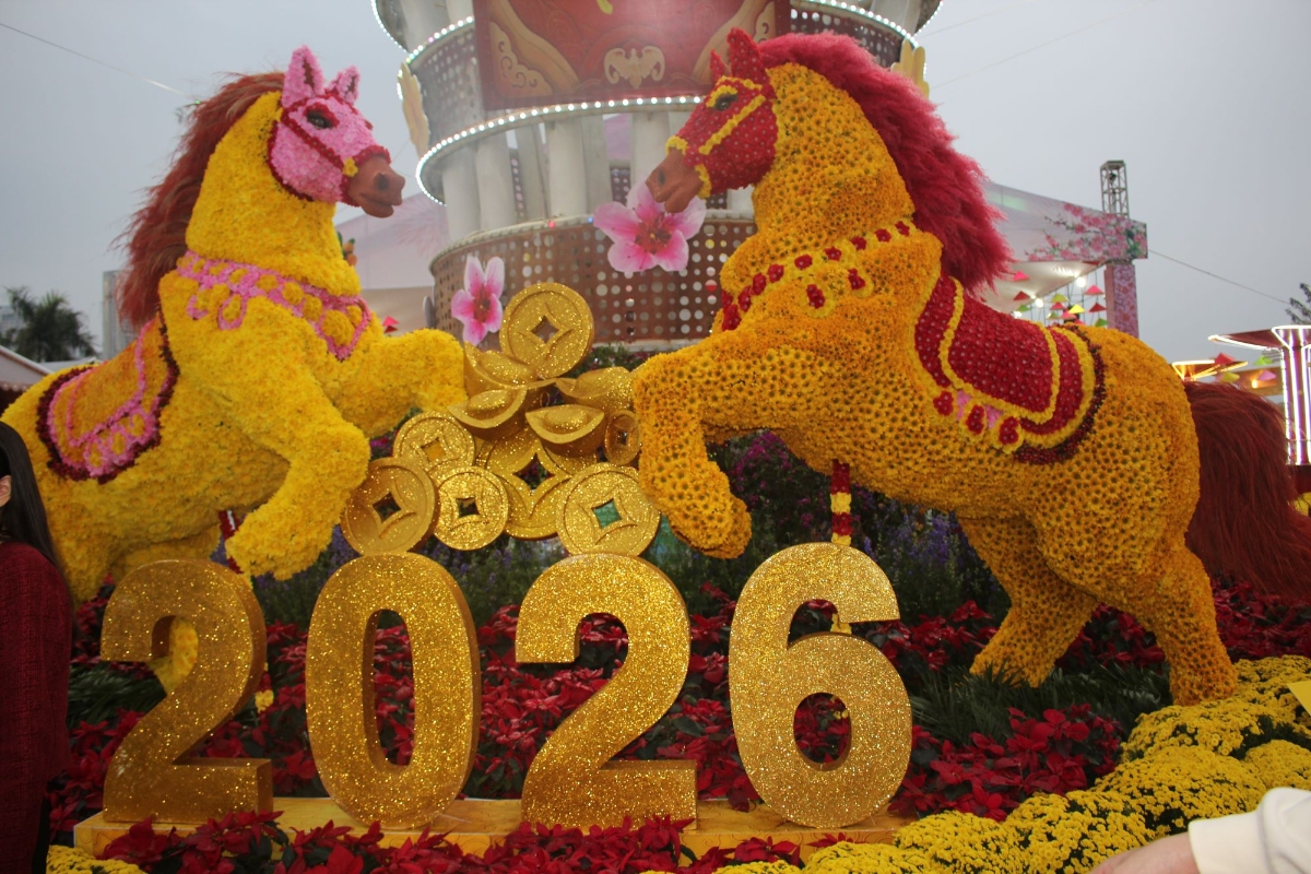 Linh vật ngựa ở Công viên Thiên Văn. Ảnh: Chu Khôi.