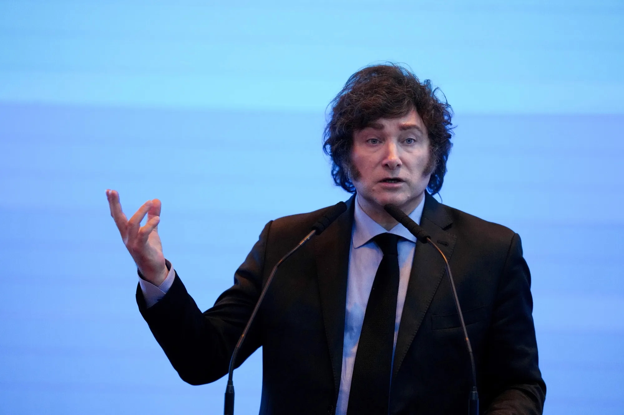 Tổng thống Argentina Javier Milei - Ảnh: Bloomberg.