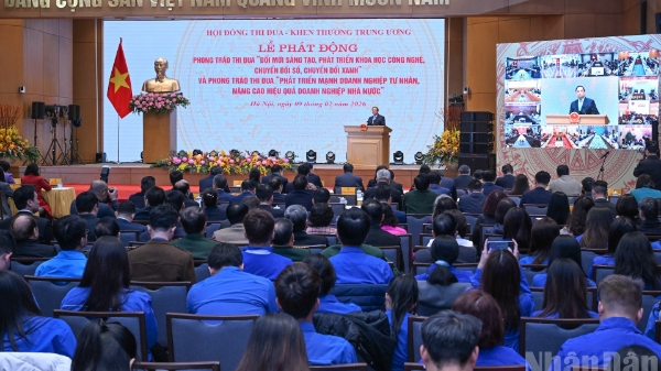 Thủ tướng phát động hai phong trào thi đua lớn, đưa Nghị quyết Đại hội XIV đi nhanh vào cuộc sống