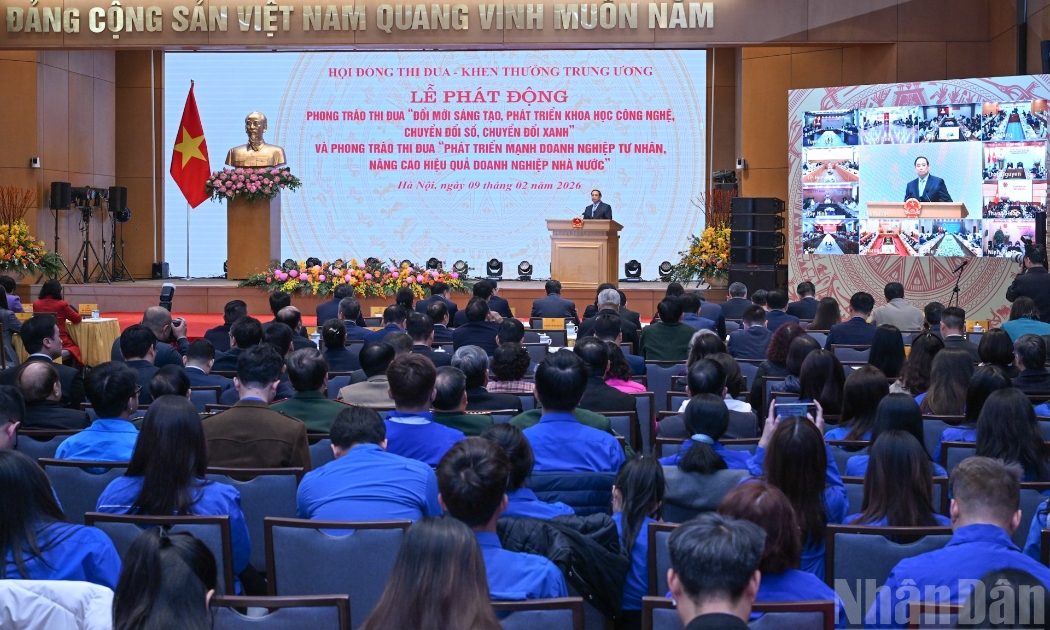 Lễ phát động được truyền trực tuyến đến các tỉnh, thành phố trên cả nước. Ảnh: Nhân Dân