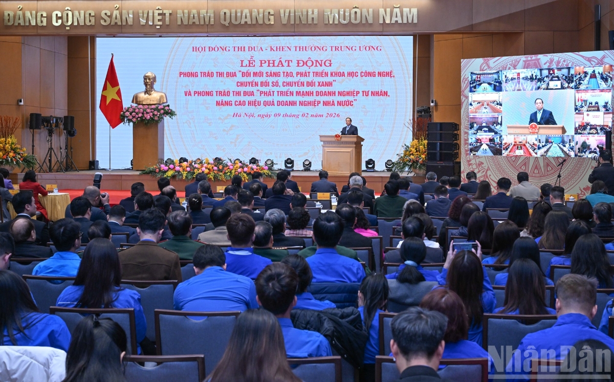 Lễ phát động được truyền trực tuyến đến các tỉnh, thành phố trên cả nước. Ảnh: Nhân Dân