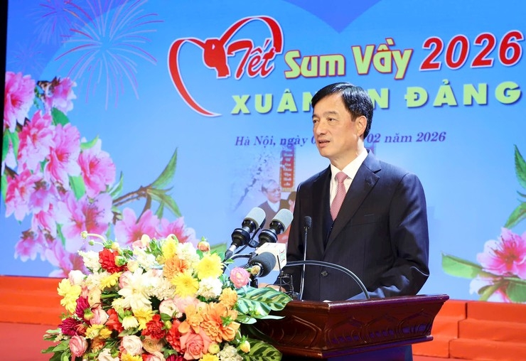 Bí thư Thành ủy Hà Nội Nguyễn Duy Ngọc phát biểu tại chương trình. Ảnh: V.V.