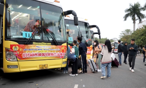 Hà Nội sẽ đưa 1.200 công nhân về quê đón Tết