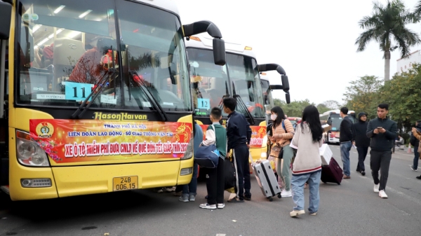 Hà Nội sẽ đưa 1.200 công nhân về quê đón Tết