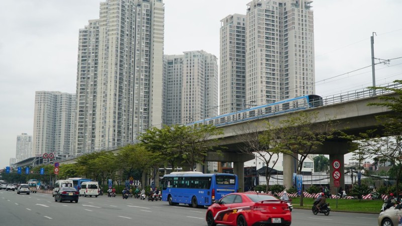 Tổng diện tích các khu vực TOD dọc tuyến metro số 2 theo quyết định được phê duyệt đạt khoảng 939,18 ha. Ảnh minh họa