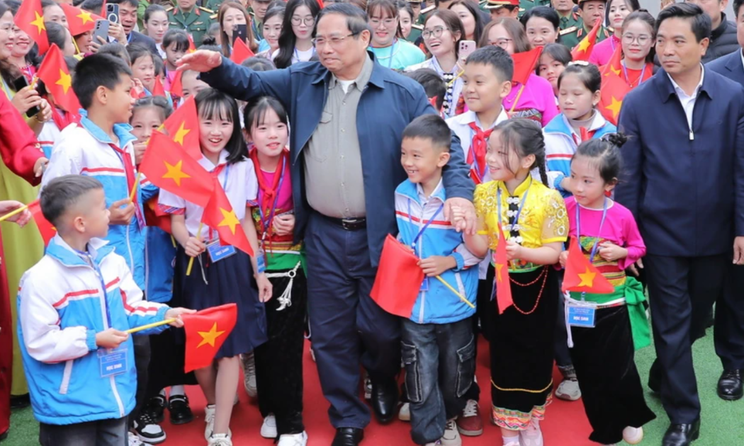 Thủ tướng Phạm Minh Chính dự lễ khởi công Trường liên cấp Cẩm Thạch tại Thanh Hóa