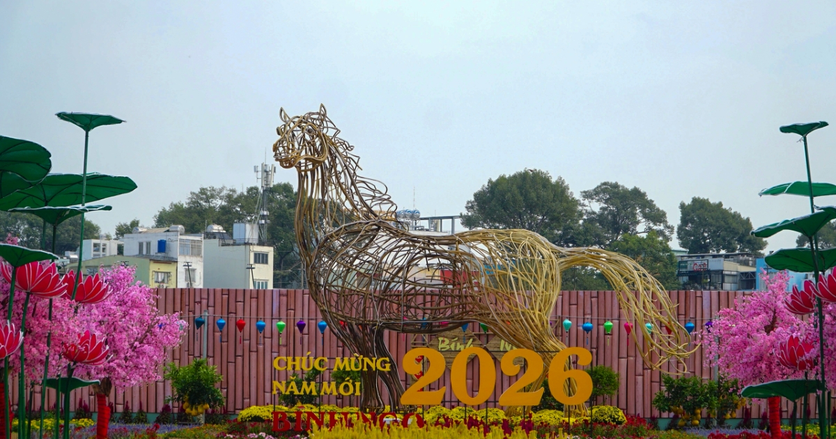 Công viên hoa xuân 152 Trần Phú: Thêm điểm check-in cho người dân TP.HCM trong dịp đầu năm mới