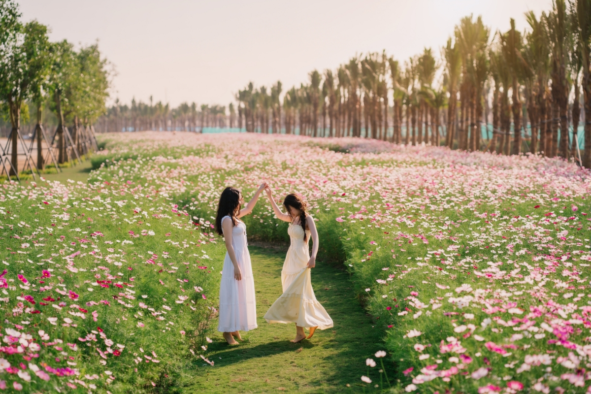 Check in, vui chơi tại cung đường vạn hoa Eco Central Park.&nbsp;Ảnh: Ecopark.