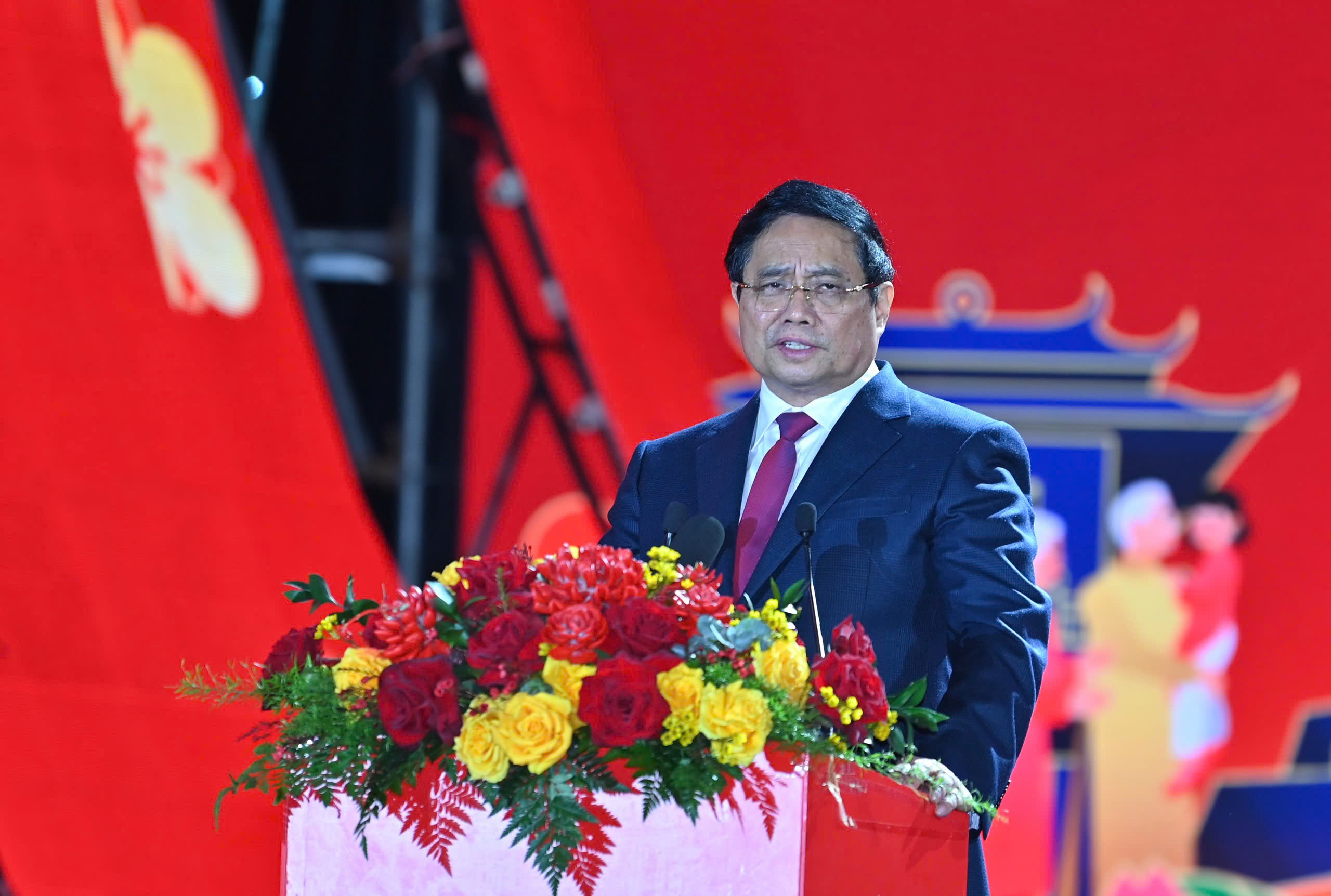 Thủ tướng Chính phủ Phạm Minh Chính phát biểu tại lễ bế mạc Hội chợ Mùa Xuân lần thứ nhất năm 2026.