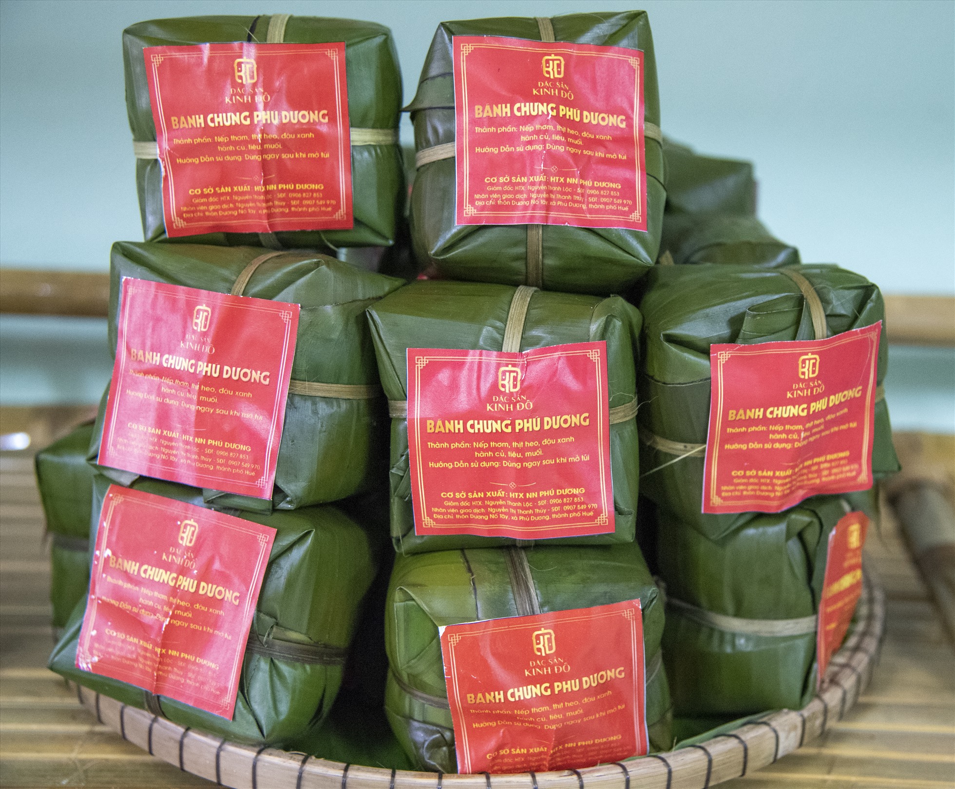 Bánh chưng thành phẩm. Ảnh: Quảng An