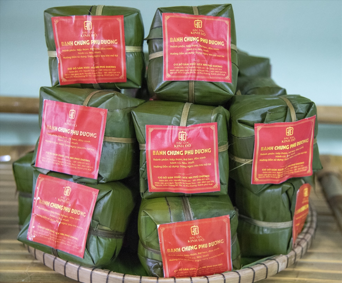 Bánh chưng thành phẩm. Ảnh: Quảng An
