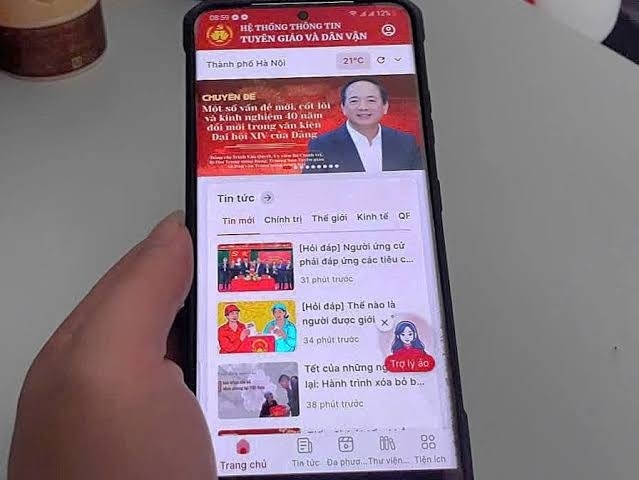 Ứng dụng Tuyên giáo và Dân vận: Kết nối thông tin chính thống trên không gian số.