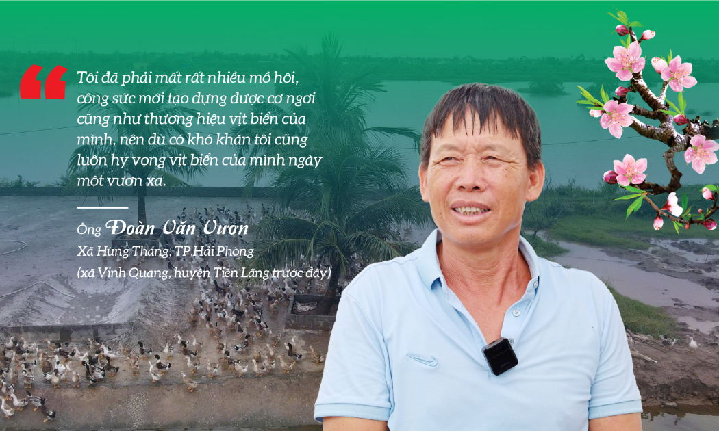 Nông dân Đoàn Văn Vươn gây dựng thương hiệu vịt biển