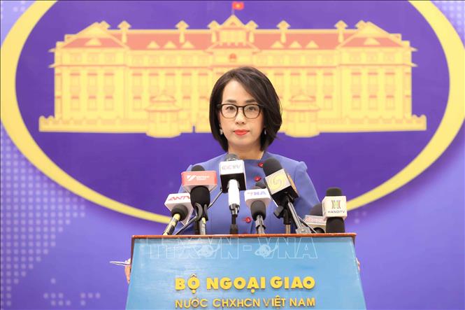 Người phát ngôn Bộ Ngoại giao Phạm Thu Hằng. Ảnh: TTXVN