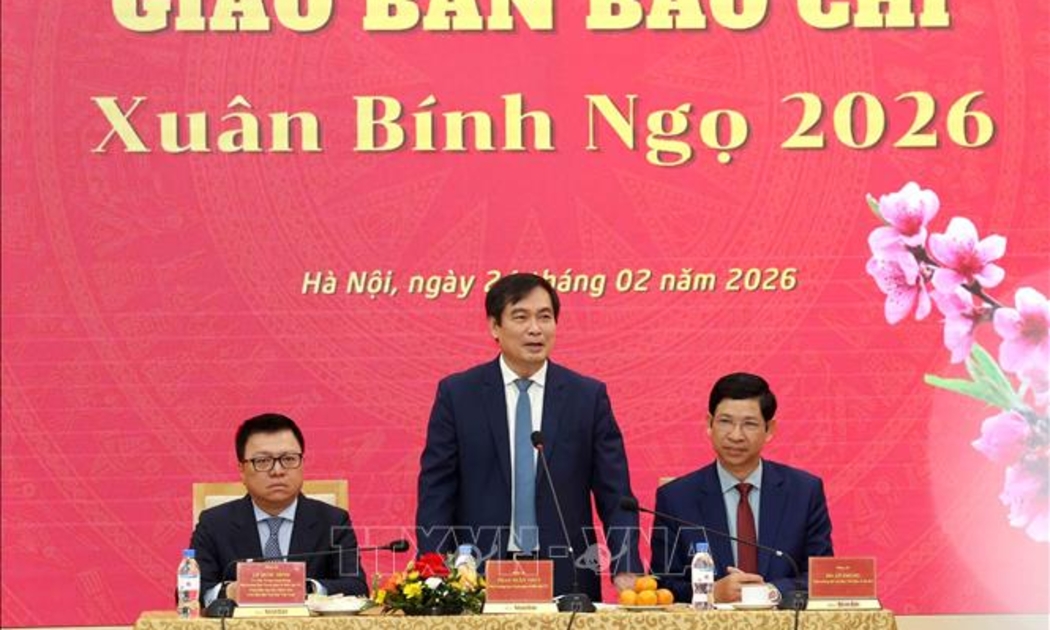 Hội nghị giao ban báo chí đầu Xuân Bính Ngọ 2026. Ảnh: TTXVN