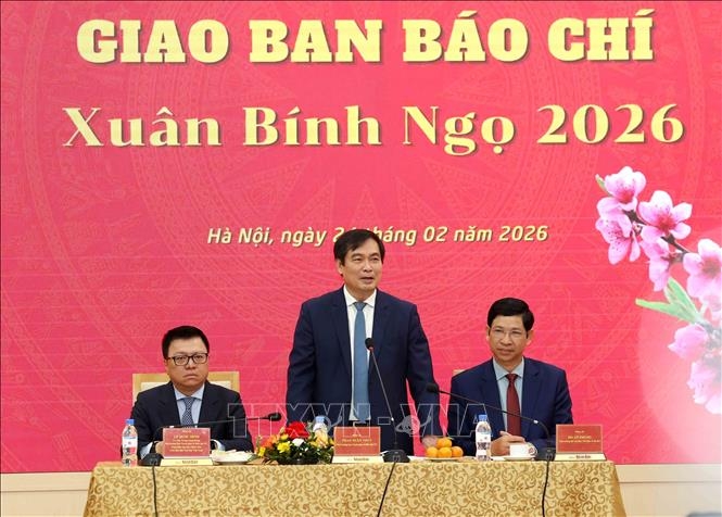 Hội nghị giao ban báo chí đầu Xuân Bính Ngọ 2026. Ảnh: TTXVN