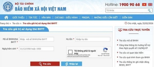 Tra cứu hạn thẻ bảo hiểm y tế trên Cổng Thông tin điện tử Bảo hiểm xã hội Việt Nam.