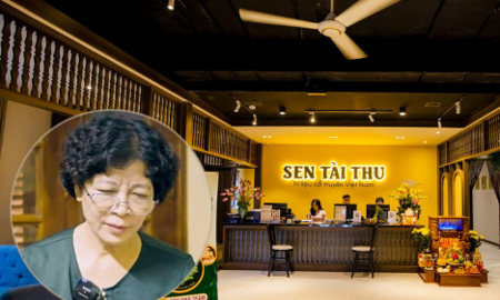 Bị can Phạm Thị Hòa và cơ sở kinh doanh của Tập đoàn Sen Tài Thu.